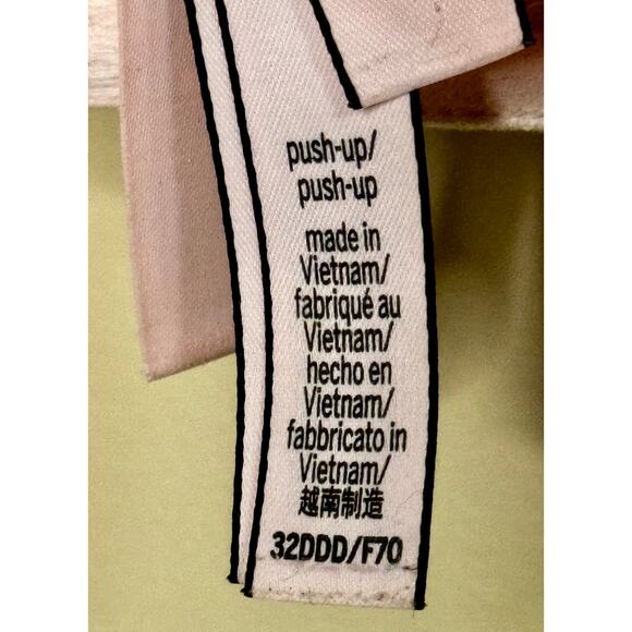 Victoria's Secret Push-Up Bra Size 32DDD Pink Padded Multi-Way Straps - Picture 7 of 10